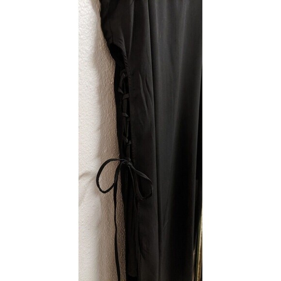 Women's City Chic Black Side Slit Lace Up Sleeveless Dress M/18 - Picture 6 of 13